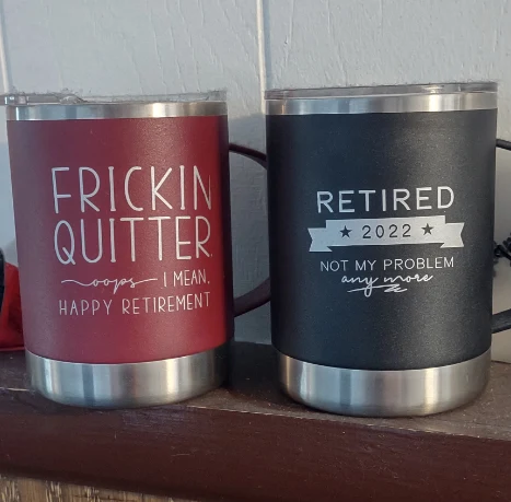 Screen printed mugs